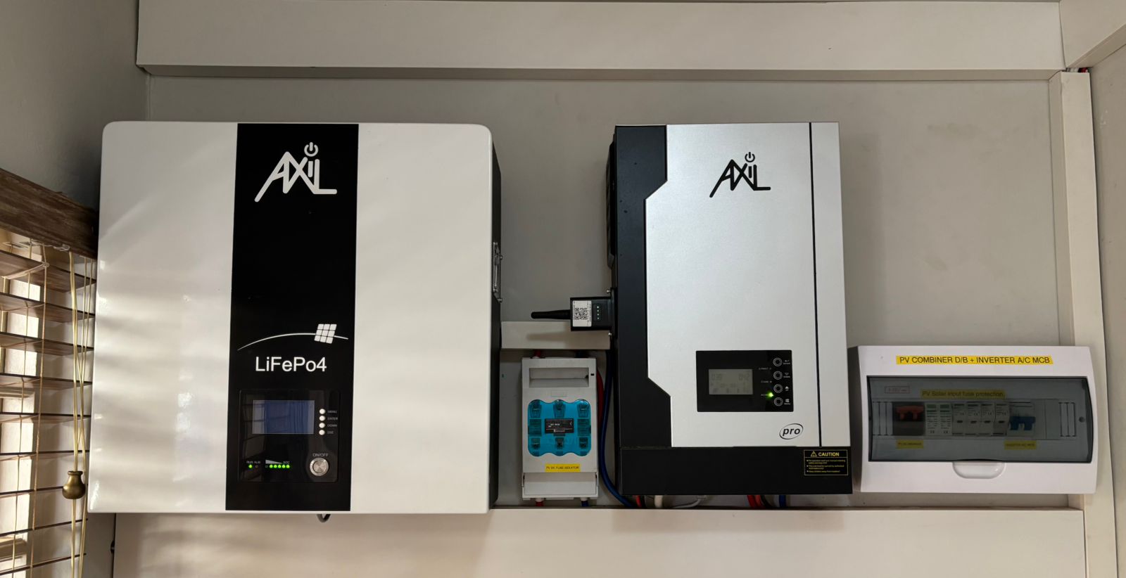Axil solar battery and solar inverter installed at a residential home in Durban